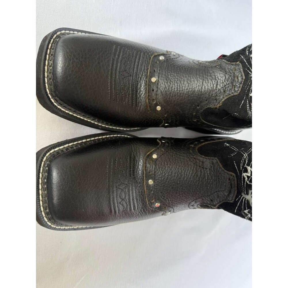 Justin Gypsy Black Leather Western Boots Women’s 9.5B L9977 - Picture 4 of 11